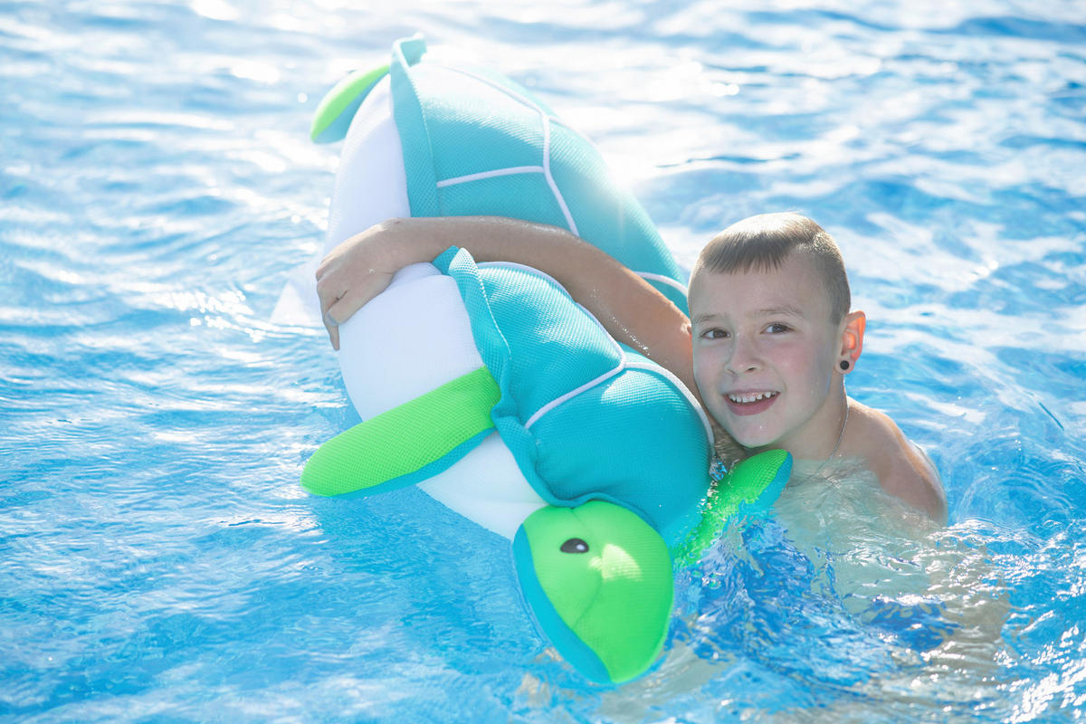 SCHWIMMTIER Hellblau  - Hellblau, KONVENTIONELL, Textil (82/100/15cm)