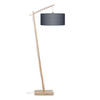 STEHLEUCHTE 70/176 cm    - Dunkelgrau/Naturfarben, Design, Holz/Textil (70/176cm) - Good & Mojo