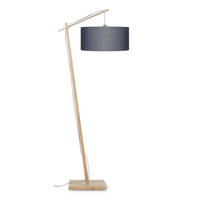 STEHLEUCHTE 70/176 cm    - Dunkelgrau/Naturfarben, Design, Holz/Textil (70/176cm) - Good & Mojo