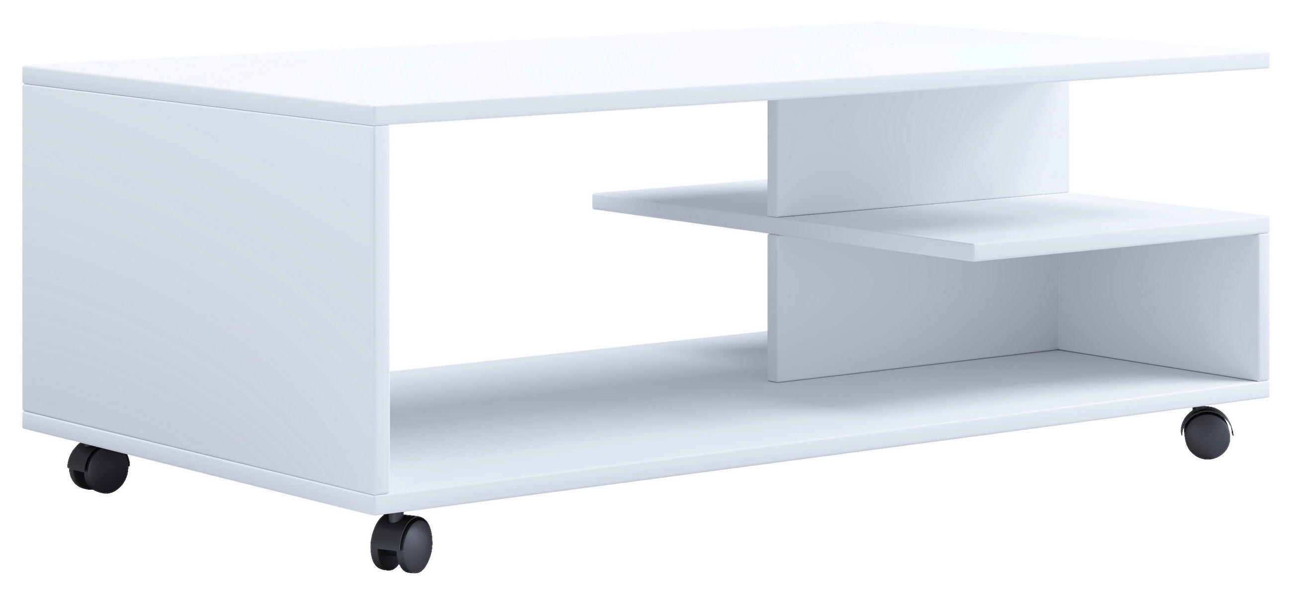 COUCHTISCH 100/50/40 cm rechteckig Weiß  - Weiß, Design, Holzwerkstoff/Kunststoff (100/50/40cm) - MID.YOU