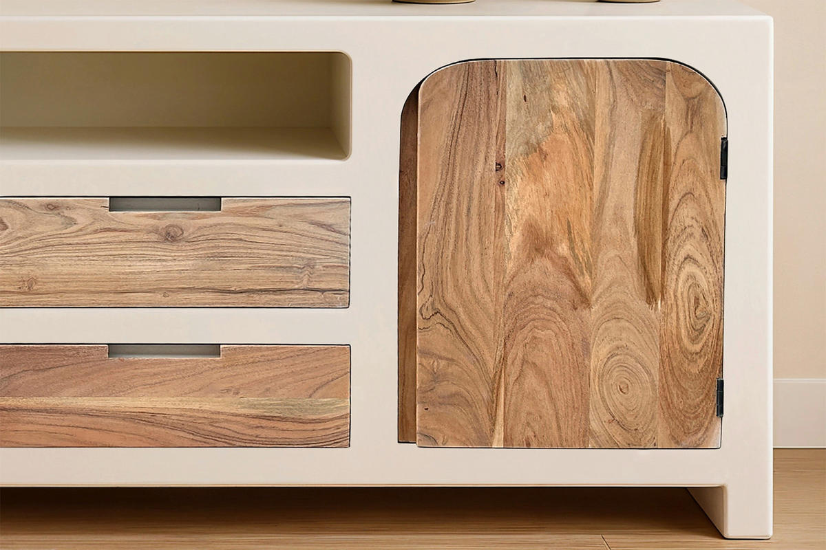 SIDEBOARD 150/80/40 cm  - Naturfarben/Weiß, Design, Holz/Holzwerkstoff (150/80/40cm) - MID.YOU