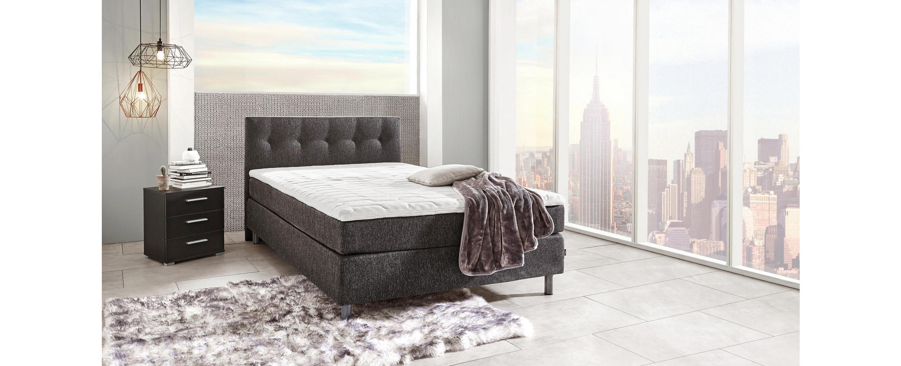 CARRYHOME BOXSPRINGBETT - Einrichtungsbeispiel