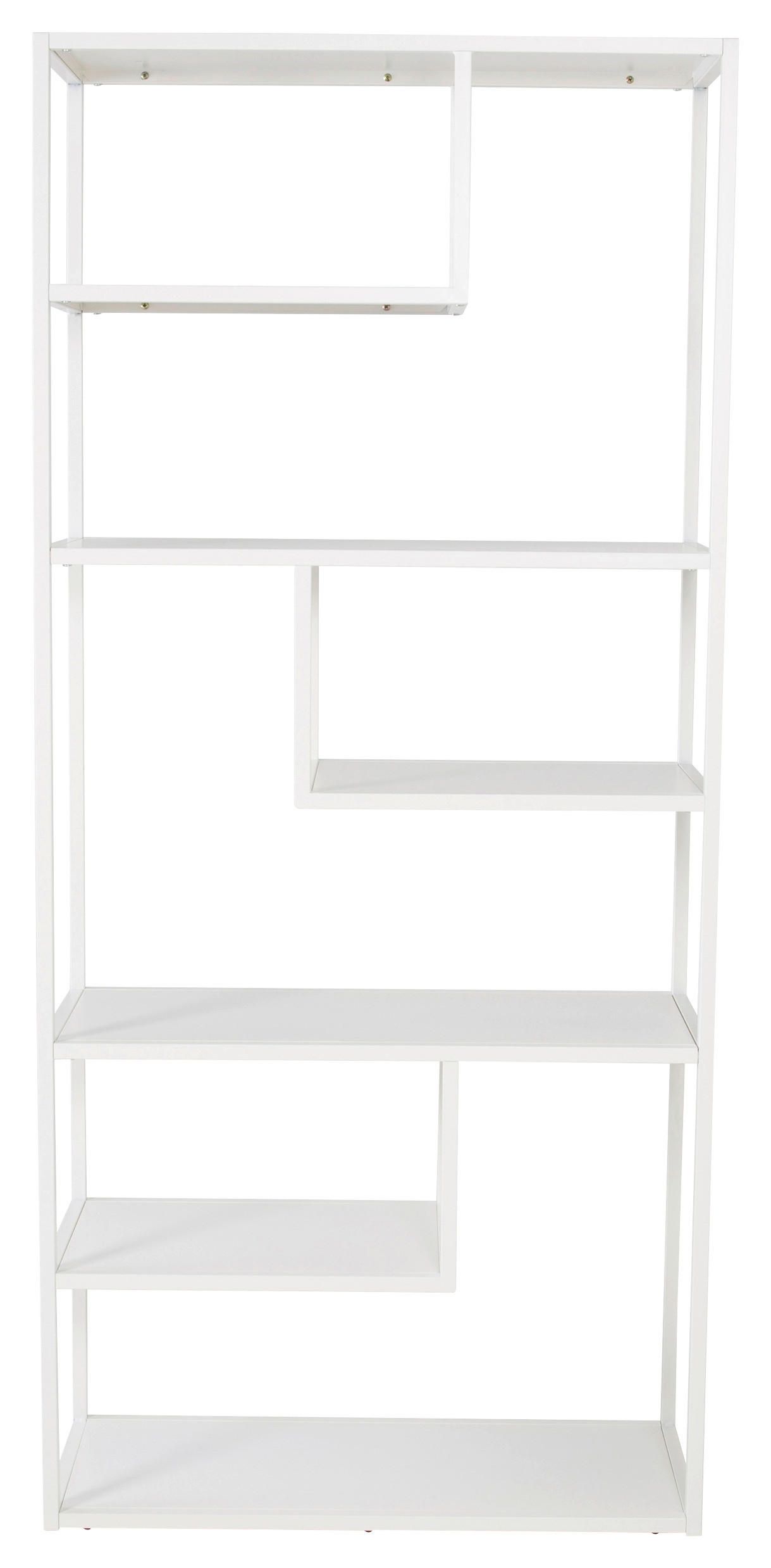 BÜCHERWAND Weiß  - Weiß, Design, Metall (85/188/35cm) - Livetastic