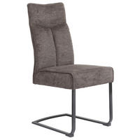 SCHWINGSTUHL  in Eisen Webstoff  - Schwarz/Braun, Design, Textil/Metall (44/102/64cm) - Novel