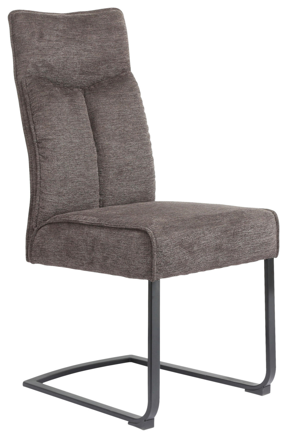 SCHWINGSTUHL  in Eisen Webstoff  - Schwarz/Braun, Design, Textil/Metall (44/102/64cm) - Novel