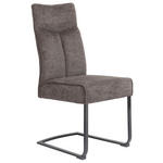 SCHWINGSTUHL  in Eisen Webstoff  - Schwarz/Braun, Design, Textil/Metall (44/102/64cm) - Novel