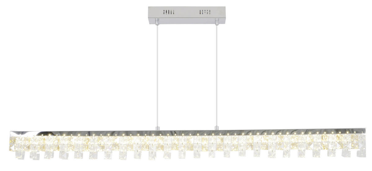 LED-HÄNGELEUCHTE 80/8/120 cm  - Chromfarben, Design, Glas/Metall (80/8/120cm) - Näve