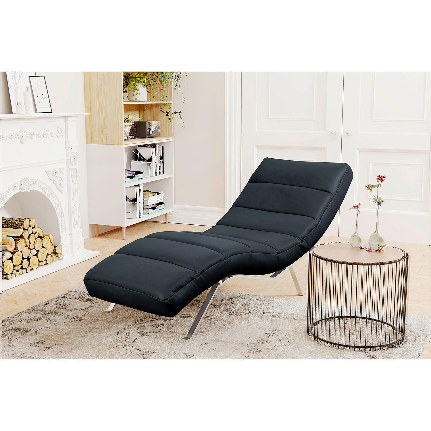 Livetastic Relaxliege Dunkelblau 65x65-95x171 cm
