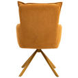 ARMLEHNSTUHL  in Feincord  - Orange, Design, Textil/Metall (61/95/67cm) - Novel