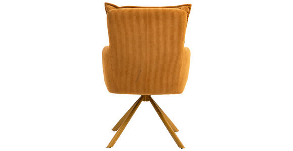 ARMLEHNSTUHL in Feincord - Orange, Design, Textil/Metall (61/95/67cm) - Novel