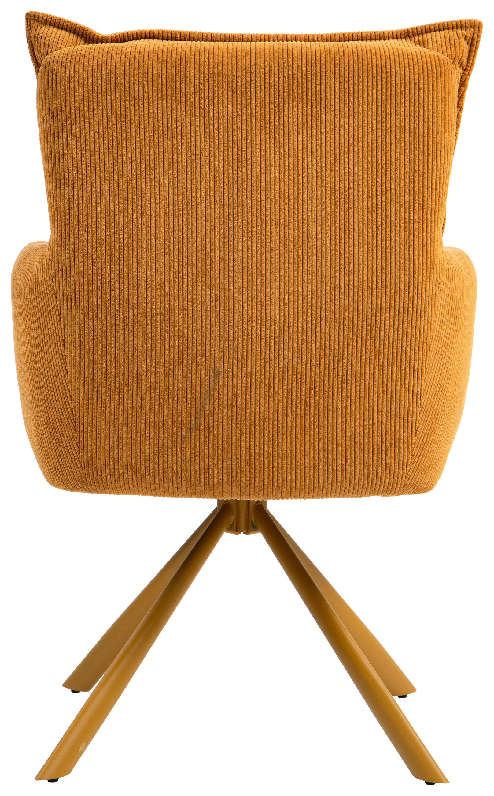 ARMLEHNSTUHL  in Feincord  - Orange, Design, Textil/Metall (61/95/67cm) - Novel