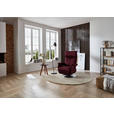 RELAXSESSEL in Leder Weinrot  - Edelstahlfarben/Weinrot, Design, Leder/Metall (78/112/85cm) - Cantus