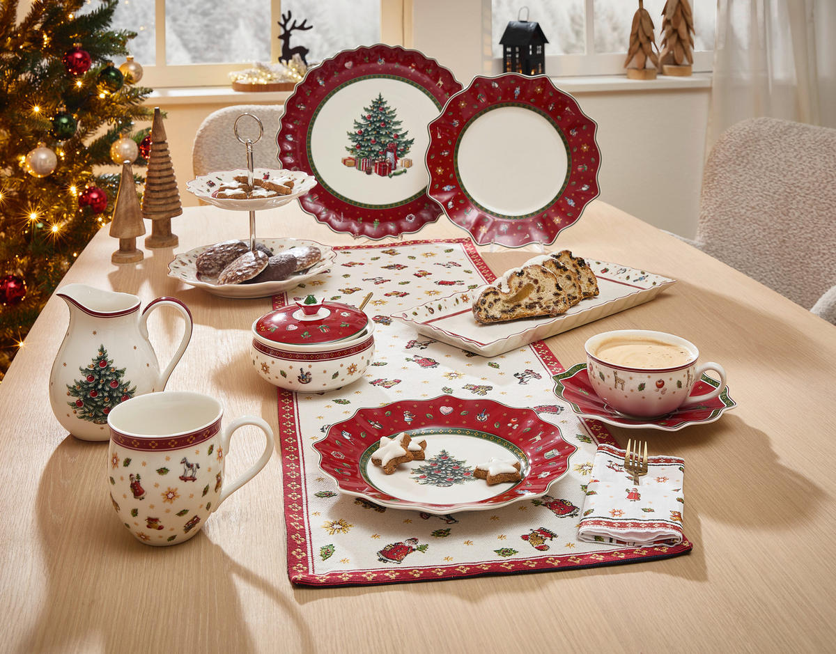 ETAGERE 2-stöckig - Rot/Weiß, Design, Keramik/Metall (24cm) - Villeroy & Boch