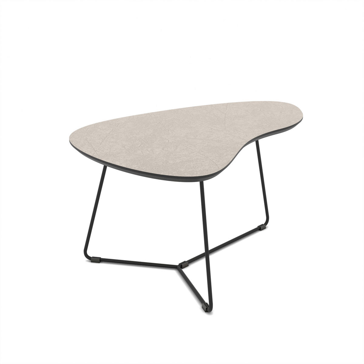 COUCHTISCH 59/87/43 cm wellenförmig Kaschmir  - Kaschmir/Schwarz, Design, Holzwerkstoff/Metall (59/87/43cm) - Livetastic