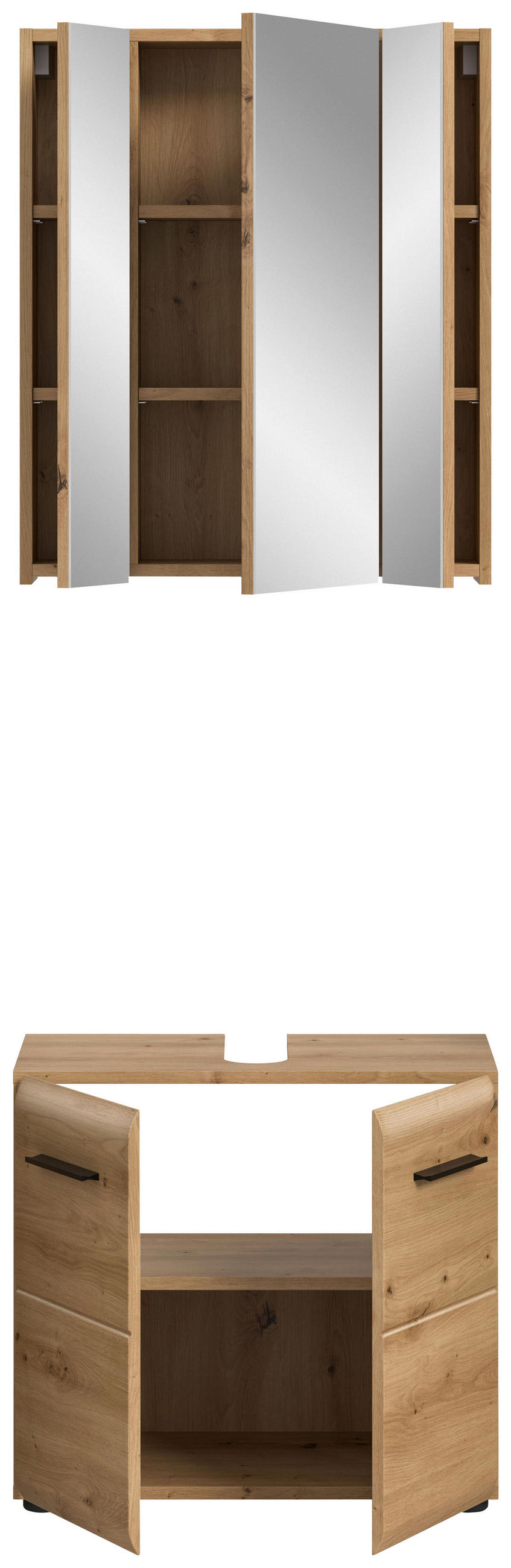 BADRUM 60 cm  - svart/ek Artisan, Basics, trämaterial/plast (60cm) - MID.YOU