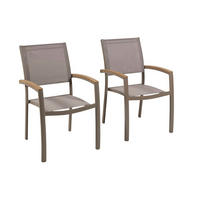 GARTENSTUHL-SET Metall, Kunststoff, Textil Naturfarben, Champagner  - Champagner/Naturfarben, KONVENTIONELL, Kunststoff/Textil (66,5/91/56,5cm) - Gardenson