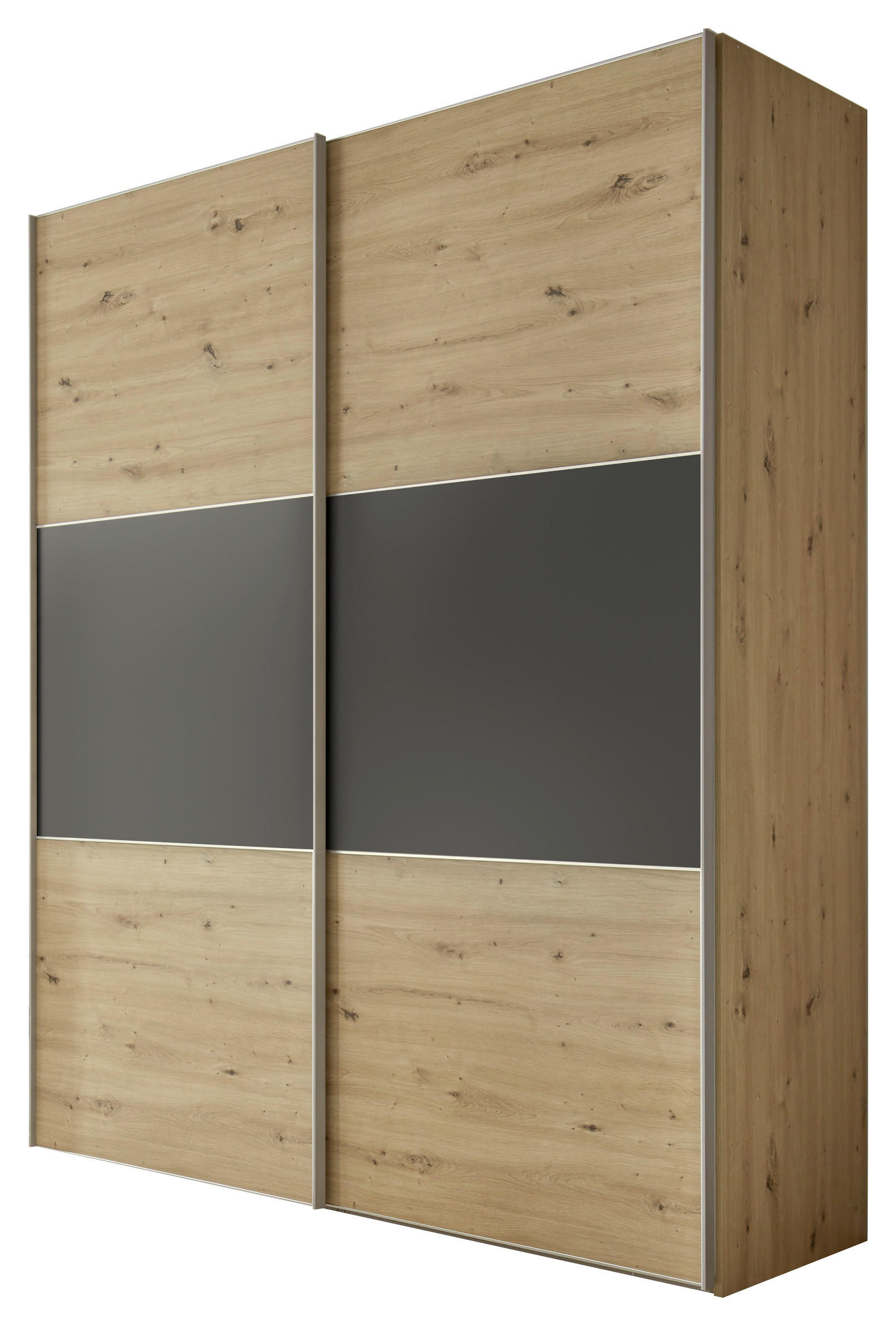 Schwebetürenschrank B: 167 Cm Includo Eiche Dekor/anthrazit