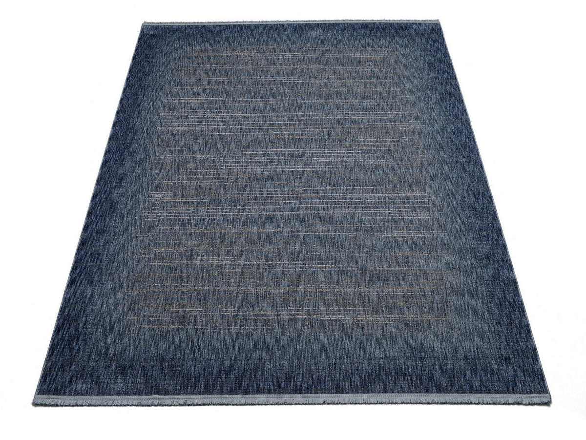 WEBTEPPICH 65/130 cm Memphis Blau  - Blau, Design, Textil (65/130cm) - Musterring