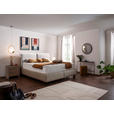 BOXSPRINGBETT 180/200 cm  in Hellgrau, Greige  - Greige/Hellgrau, Design, Textil/Metall (180/200cm) - Johann Jakob