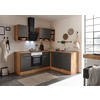 ECKKÜCHE  in Grau, Wildeiche  - Wildeiche/Grau, Basics, Holzwerkstoff/Metall - Respekta