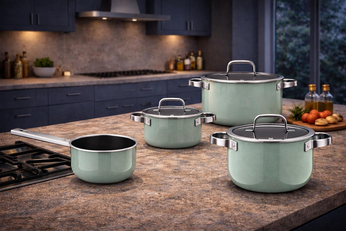 SET ŠERPI Fusiontec Mineral Pro  4 dela  - zelena, Osnovno, metal (60/30/33cm) - WMF