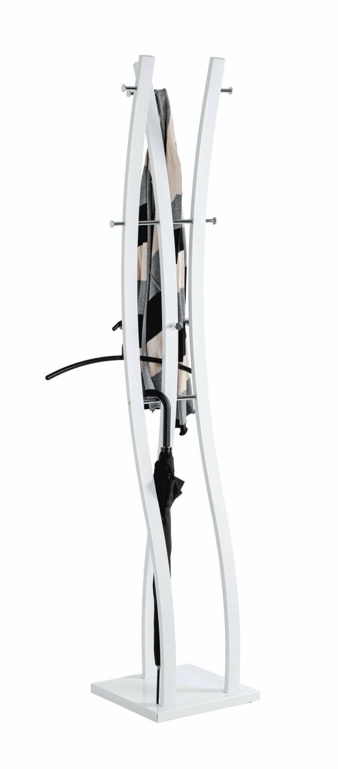 ČIVILUK  bela, boja hroma  metal  - boja hroma/bela, Dizajnerski, metal (35/180/35cm)