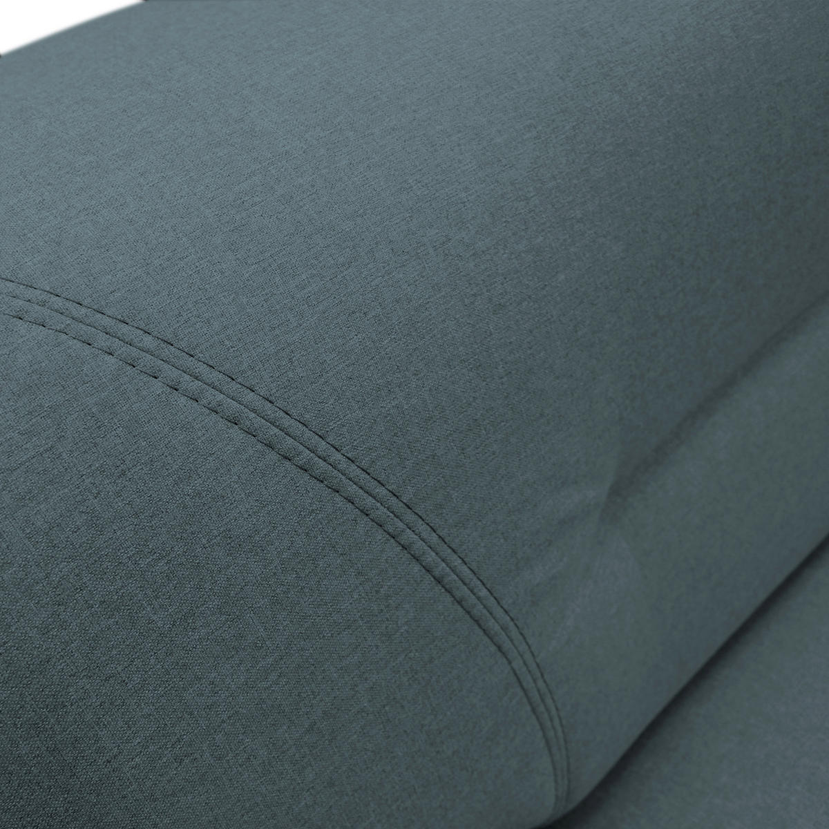 ECKSOFA Blau Flachgewebe  - Blau/Silberfarben, Design, Kunststoff/Textil (167/281cm) - MID.YOU
