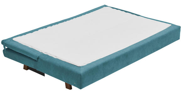 SCHLAFSOFA Flachgewebe Petrol - Eichefarben/Petrol, KONVENTIONELL, Holz/Textil (205/85/98cm) - Carryhome