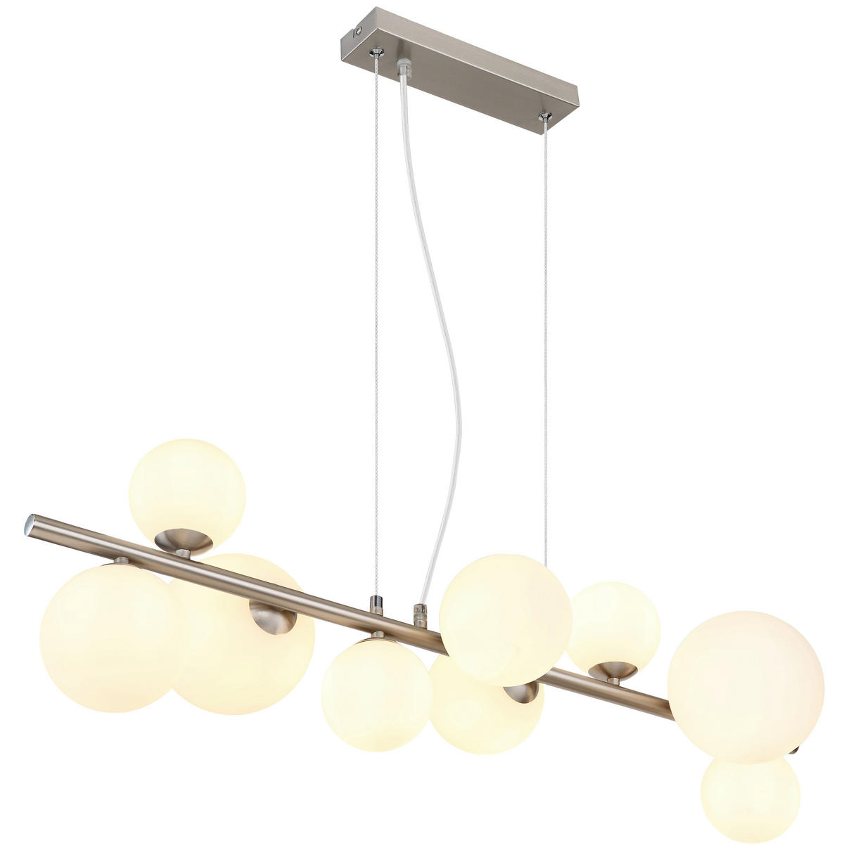LED FÜGGŐLÁMPA 87/34,5/120 cm  - opál/áttetsző, Konventionell, műanyag/Üveg (87/34,5/120cm) - Globo
