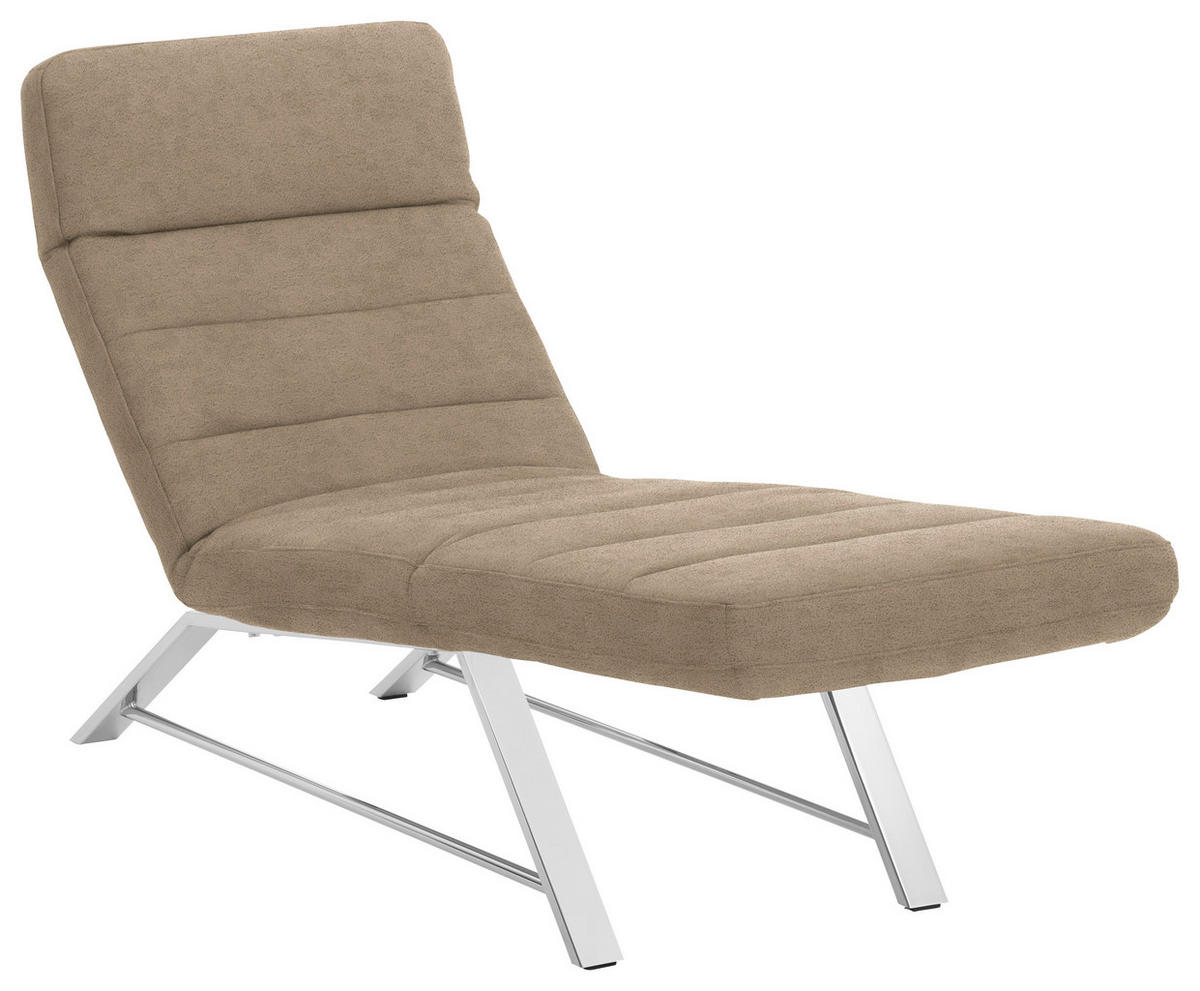 LIEGE Mikrofaser Taupe  - Taupe/Chromfarben, Design, Textil/Metall (65/91/170cm) - Chilliano