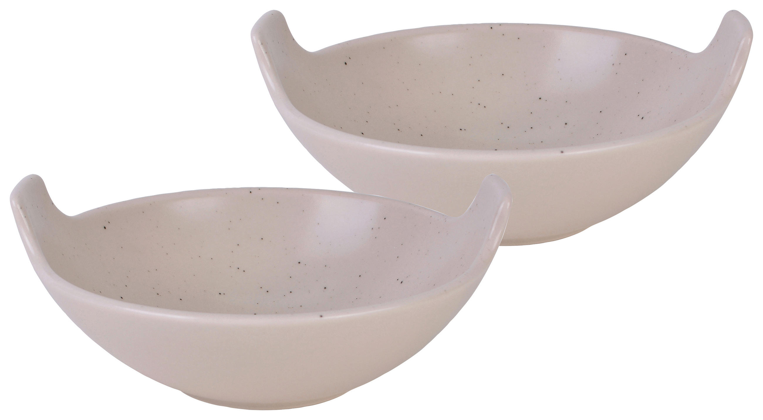 Schüsselset Steinzeug Creme 2--Teilig. Bxh: 17x15,5 Cm