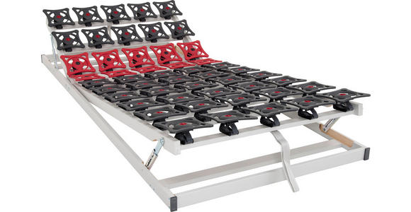 LATTENROST 90/200 cm - Dunkelgrau/Dunkelrot, Basics, Kunststoff (90/200cm) - Sleeptex