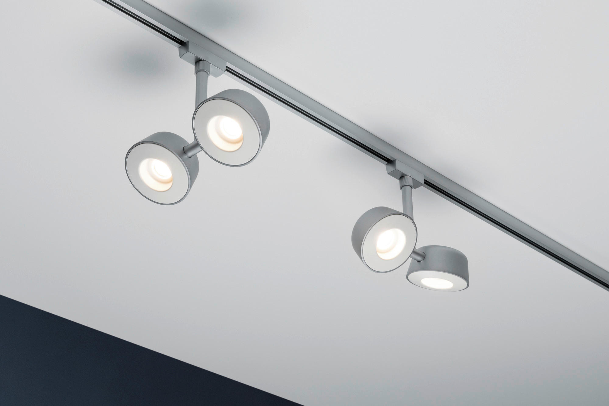 SCHIENENSYSTEM-STRAHLER - Chromfarben, Design, Kunststoff/Metall (19/18/4cm) - Paulmann