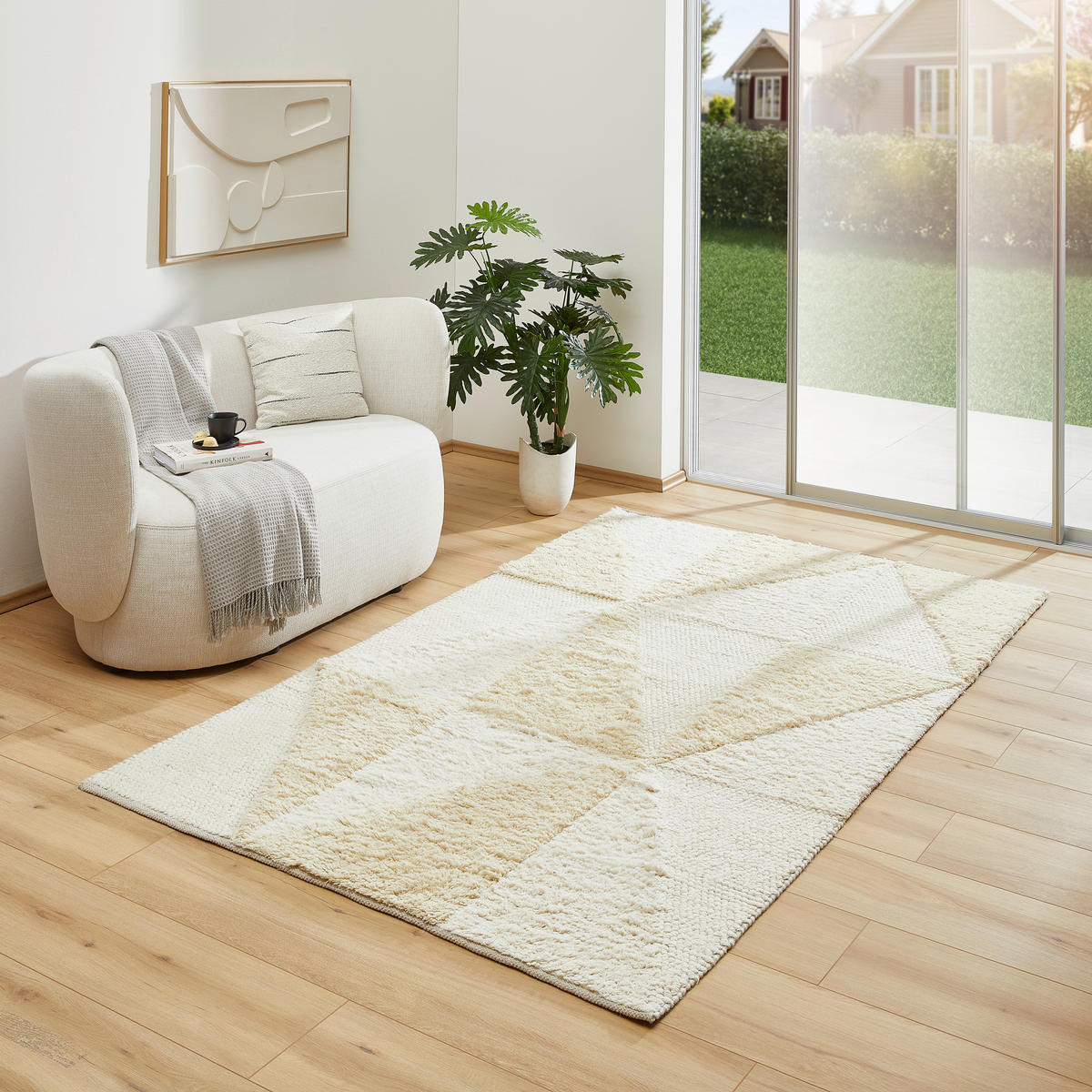 HANDWEBTEPPICH 130/190 cm  - Natur (130/190cm) - Linea Natura