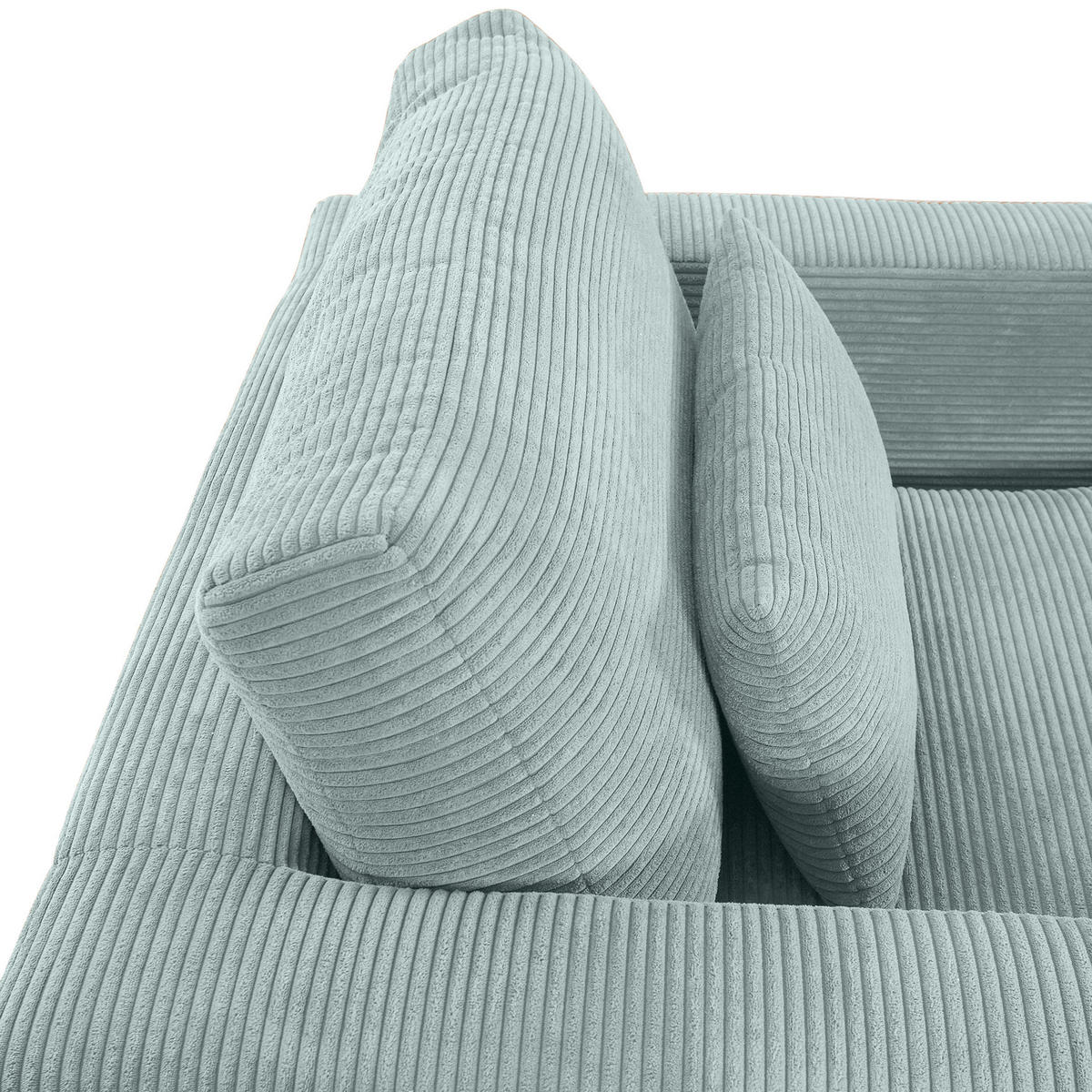 XXL-SESSEL in Cord Hellblau  - Schwarz/Hellblau, Romantik / Landhaus, Kunststoff/Textil (120/67/140cm) - Landscape