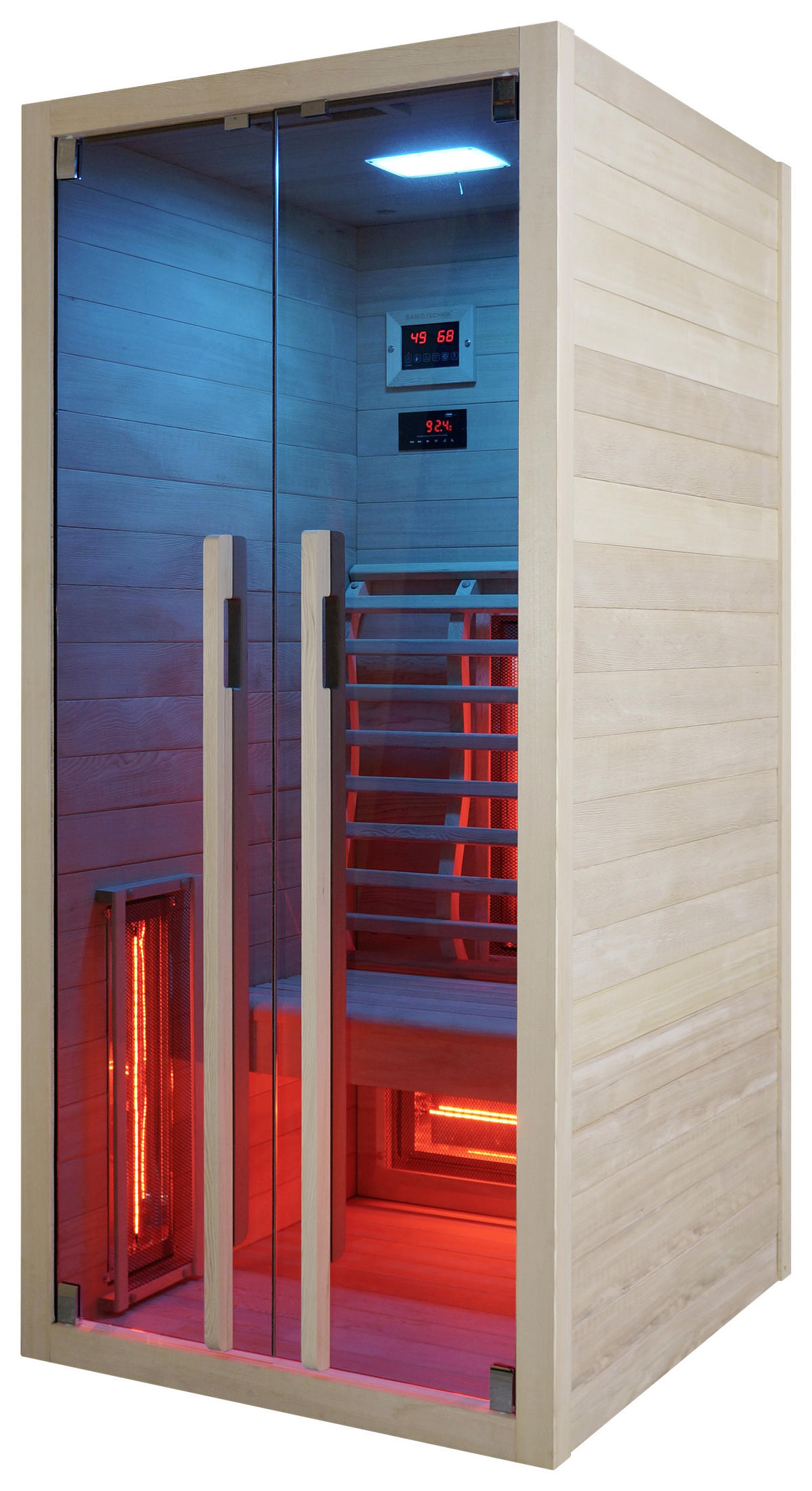 INFRAROTKABINE für 1 Personen RUBY 1  - Naturfarben, Basics, Holz (90,5/195/100cm) - Sanotechnik