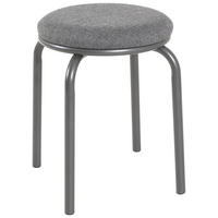 STOHOVATEĽNÝ STOLČEK, kov, textil, 46/45/46 cm - sivá/antracitová, kov/textil (46/45/46cm) - Boxxx