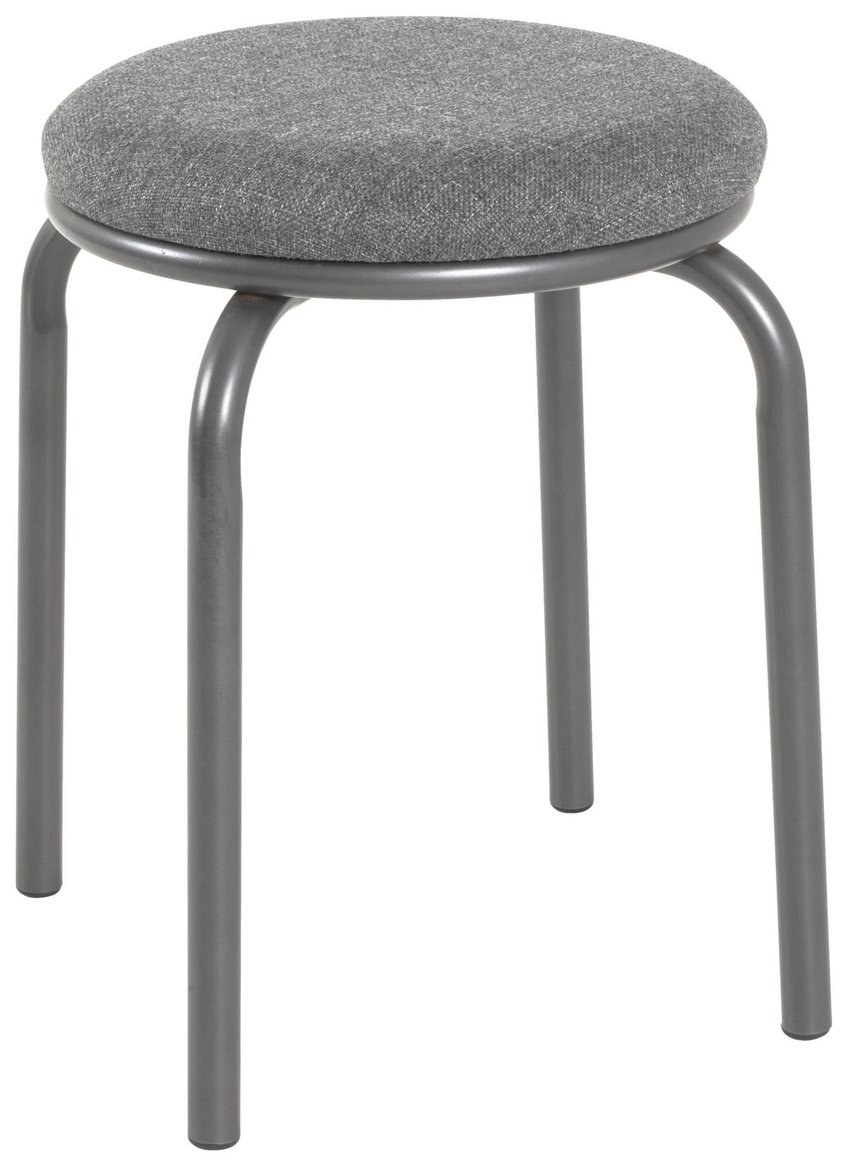 STOHOVATEĽNÝ STOLČEK, kov, textil, 46/45/46 cm - sivá/antracitová, kov/textil (46/45/46cm) - Boxxx