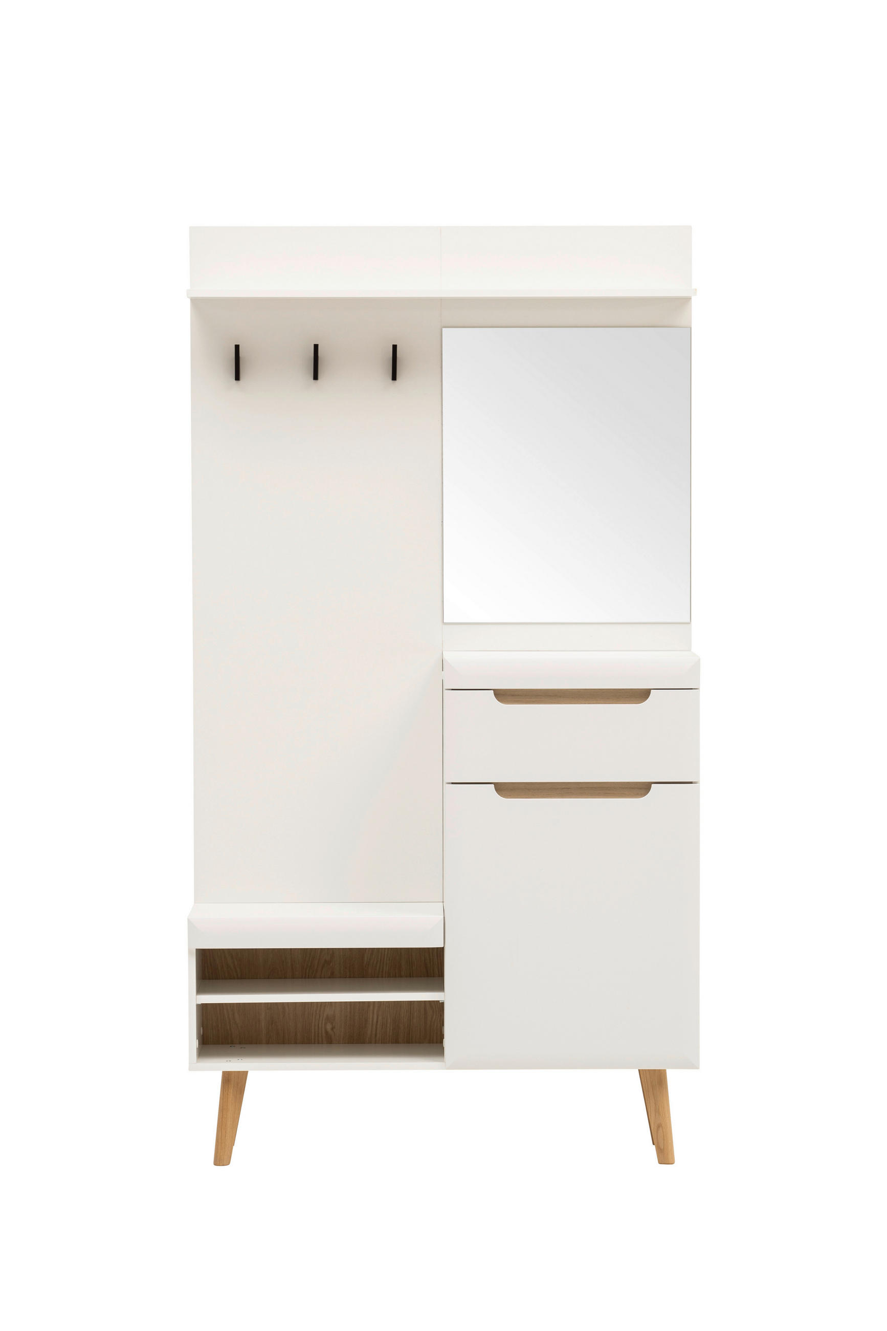 GARDEROBE  in 107/197/34 cm  - Eichefarben/Weiß, Design, Holzwerkstoff (107/197/34cm) - MID.YOU