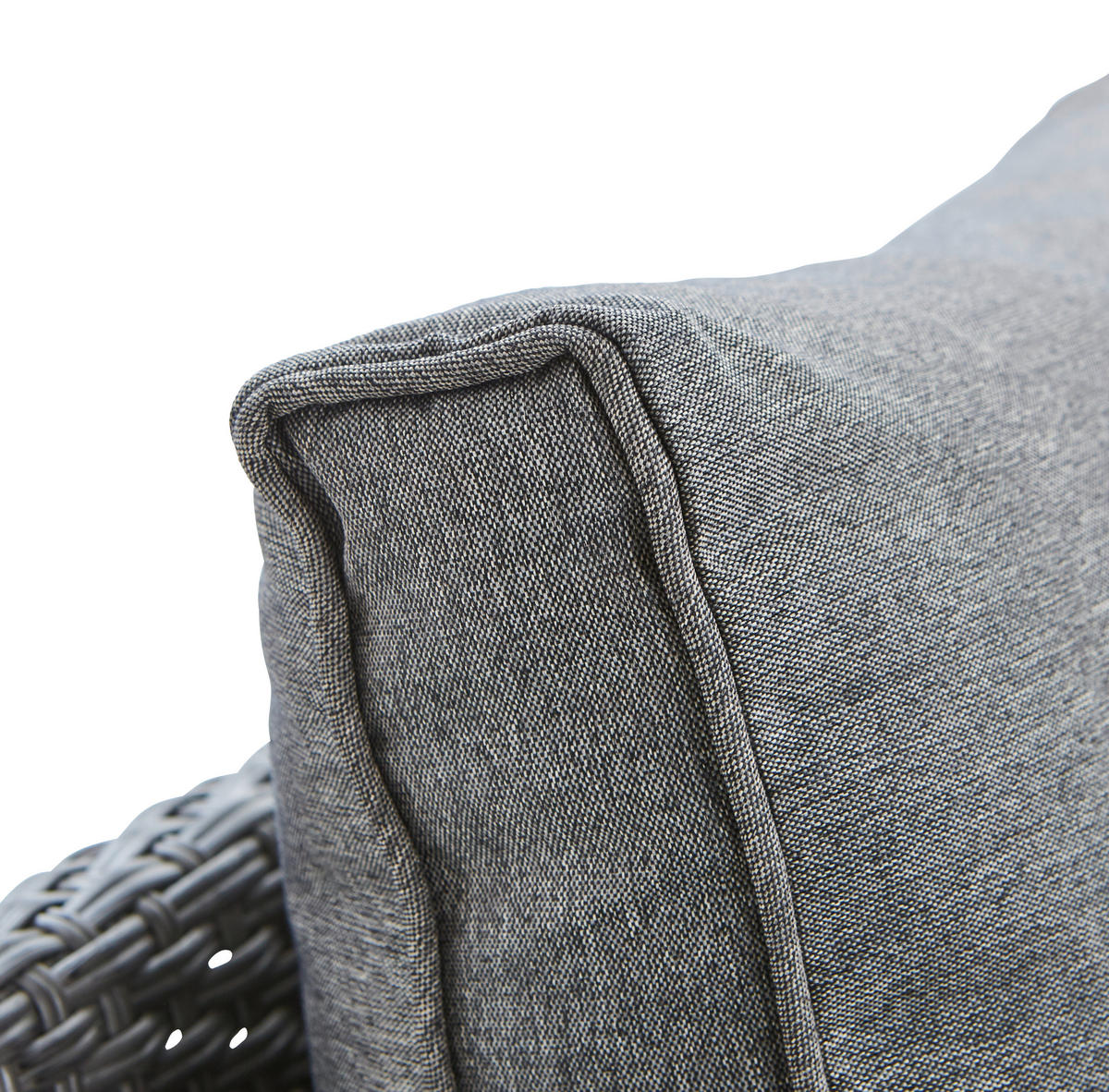 DINING-LOUNGESET Stahl  - Schwarz/Grau, KONVENTIONELL, Glas/Kunststoff (165/294/165cm) - Ambia Garden