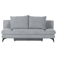 SCHLAFSOFA Cord Hellgrau  - Hellgrau/Schwarz, KONVENTIONELL, Textil/Metall (200/78/95cm) - home24
