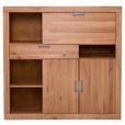 HIGHBOARD  in 132/126/42 cm  - Wildeiche/Alufarben, Natur, Holz (132/126/42cm) - Carryhome