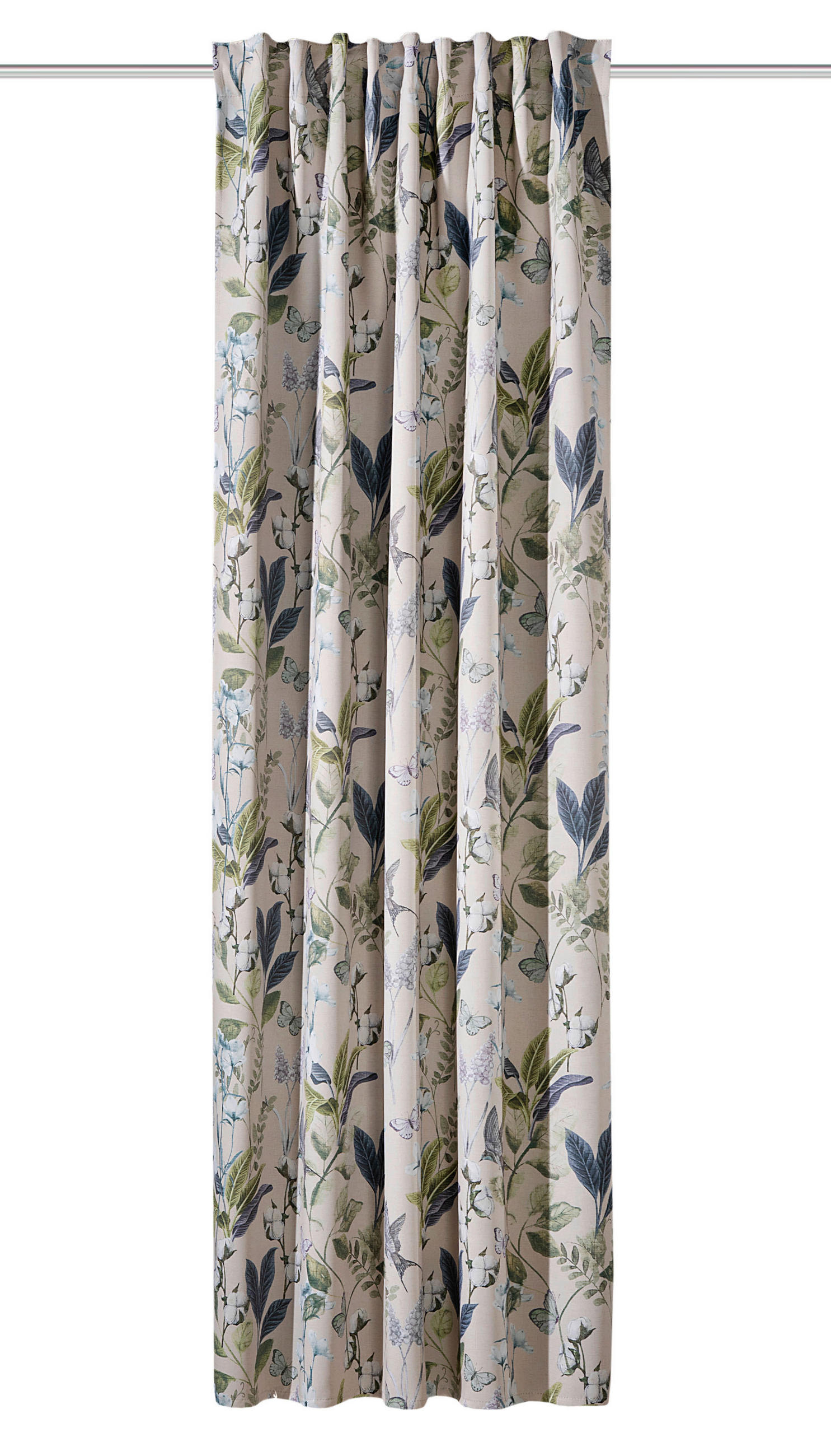 FERTIGVORHANG  Verdunkelung  135/245 cm   - Smaragdgrün/Naturfarben, Natur, Textil (135/245cm)