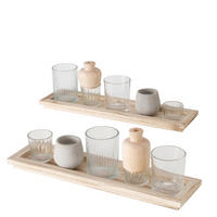 DEKOR TÁLCA    - natúr színű/áttetsző, Basics, kő/Üveg (42/11/14cm)