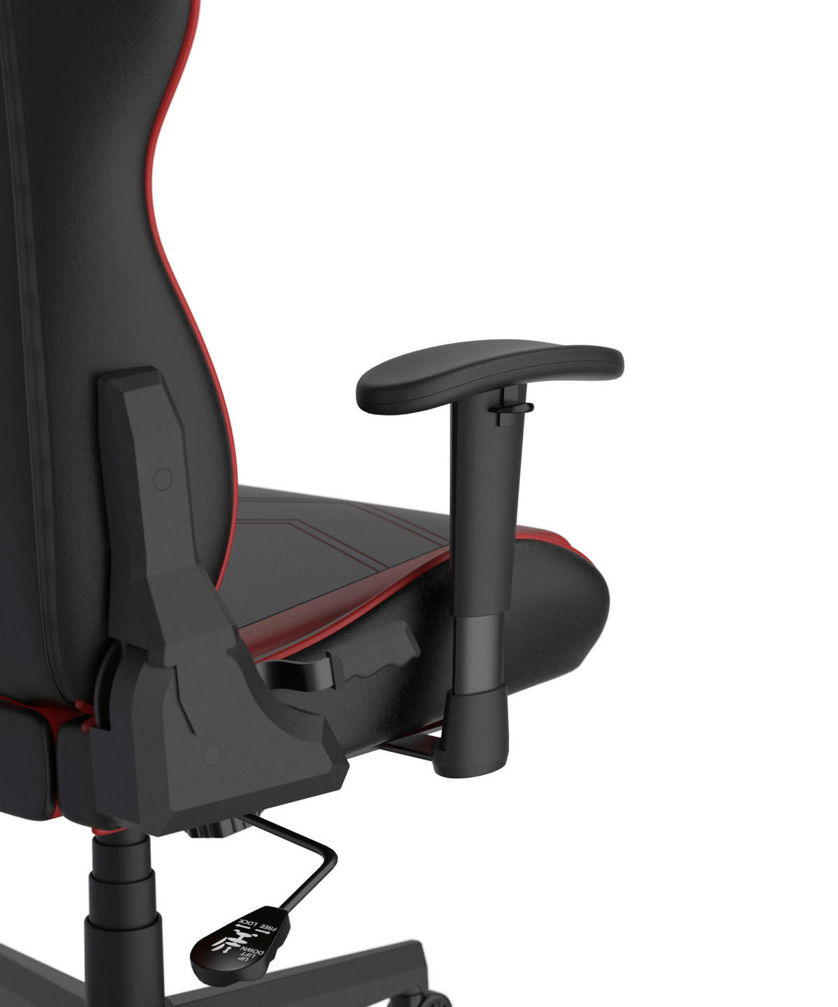 GAMINGSTUHL Rot, Schwarz Kunststoff, Textil   - Rot/Schwarz, MODERN, Kunststoff/Textil (67/126/67cm) - Dxracer