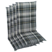 SESSELAUFLAGENSET in Grau Karo  - Grau, Basics, Textil (50/6/108cm)