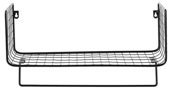 WANDREGAL Schwarz - Schwarz, Basics, Metall (50/15/25cm) - Ambia Home