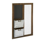 WANDREGAL  - Braun/Grau, Basics, Holz/Metall (48/8/75cm) - Landscape