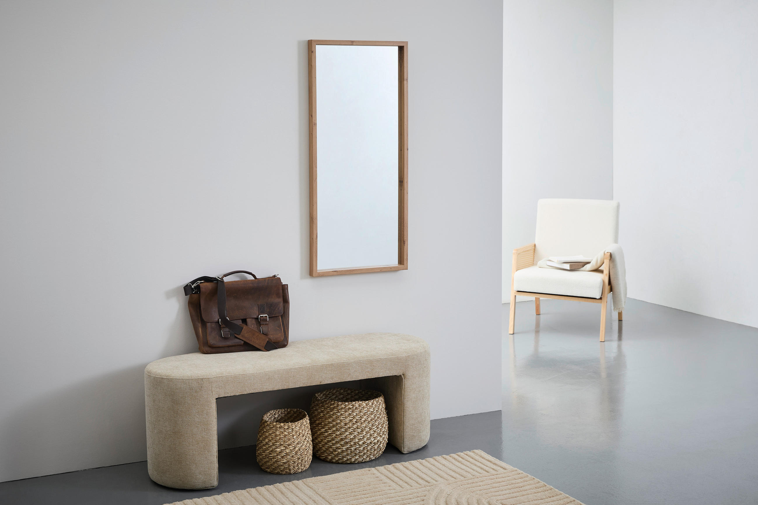 WANDSPIEGEL 50/110/4,47 cm    in rechteckig  - Eichefarben, Design, Glas/Kunststoff (50/110/4,47cm)