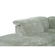 ECKSOFA Mintgrün Chenille Kopfteilverstellung, Sitztiefenverstellung  - Schwarz/Mintgrün, Design, Textil/Metall (243/307cm) - Xora